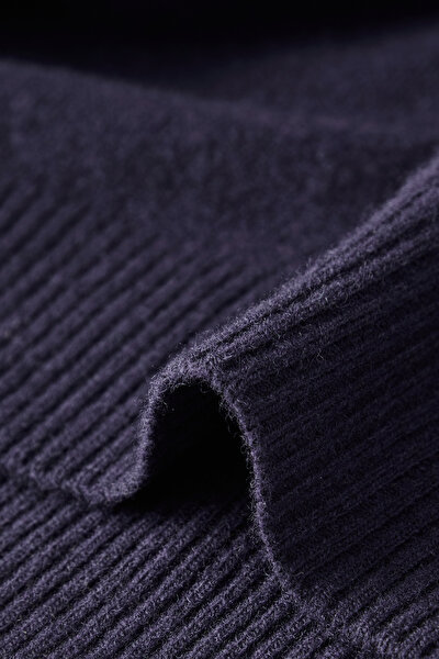 NAVY BLUE WOOL/CASHMERE TRICOT JERSEY 4