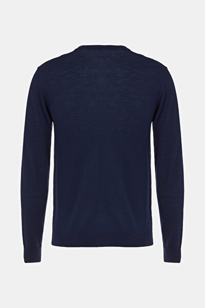 NAVY BLUE WOOL TRICOT JERSEY 4