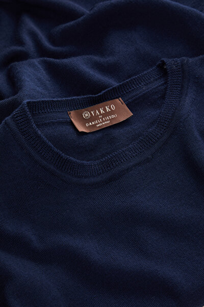 NAVY BLUE WOOL TRICOT JERSEY 5
