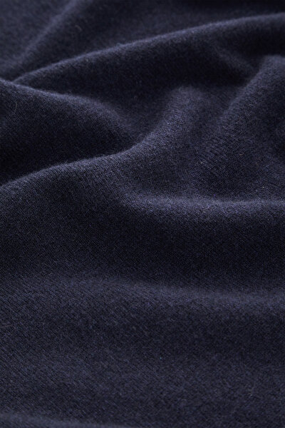 NAVY BLUE CASHMERE TRICOT JERSEY 3