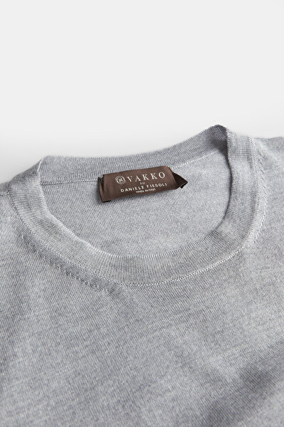 GREY WOOL/SILK TRICOT JERSEY 3