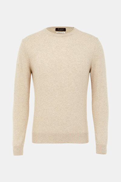 BEIGE CASHMERE TRICOT JERSEY 3