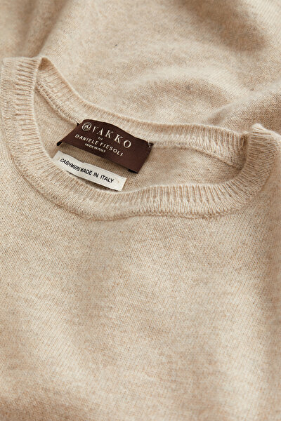 BEIGE CASHMERE TRICOT JERSEY 5