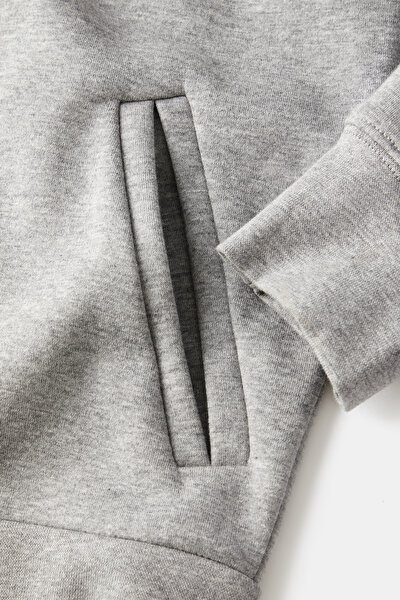 GRAY MELANGE SWEATSHIRT 4