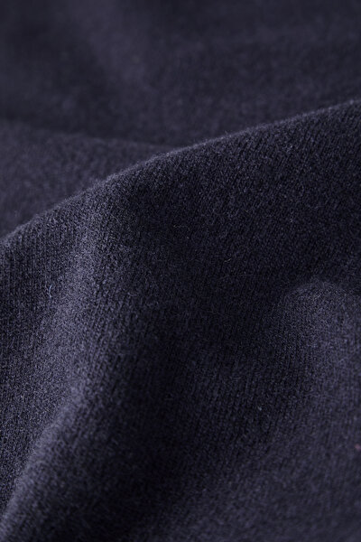 NAVY BLUE WOOL/CASHMERE TRICOT JERSEY 4