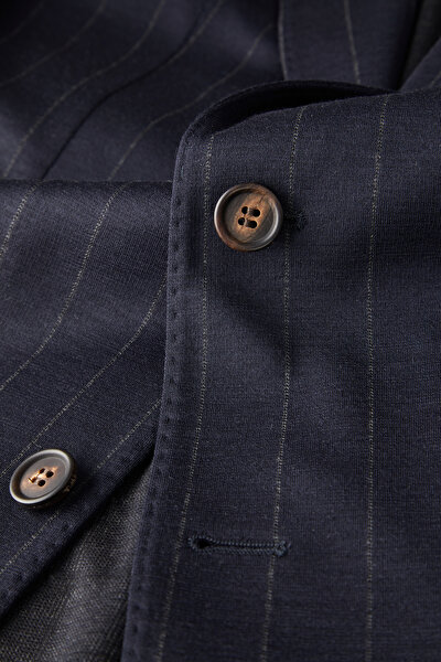 NAVY BLUE WOOL/POLYAMIDE SUIT 4