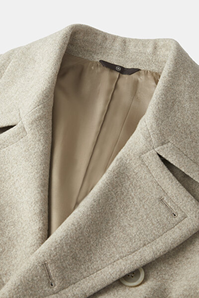 BEIGE WOOL/SILK COAT 3