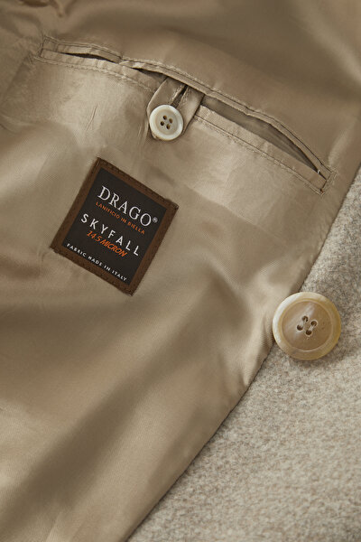 BEIGE WOOL/SILK COAT 4