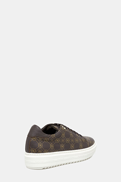 BEIGE MONOGRAM LEATHER SHOE 3