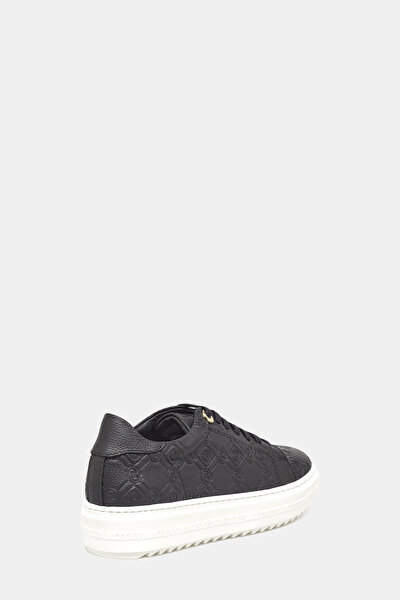 BLACK MONOGRAM LEATHER SHOE 3