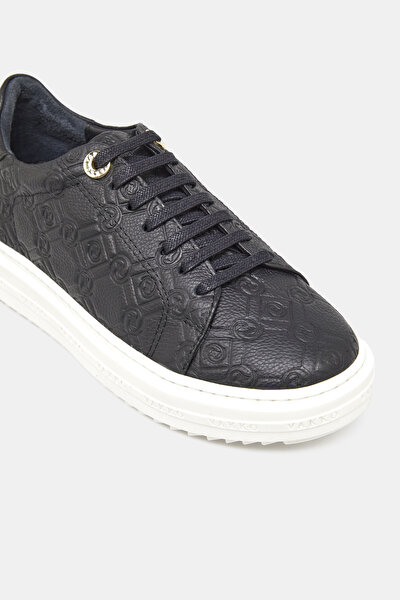 BLACK MONOGRAM LEATHER SHOE 4