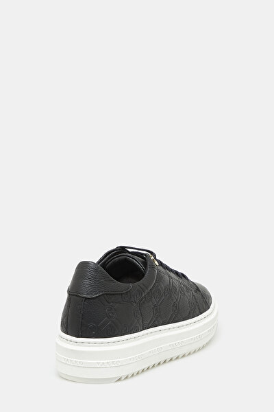 BLACK MONOGRAM LEATHER SHOE 3