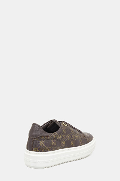 BEIGE MONOGRAM LEATHER SHOE 3