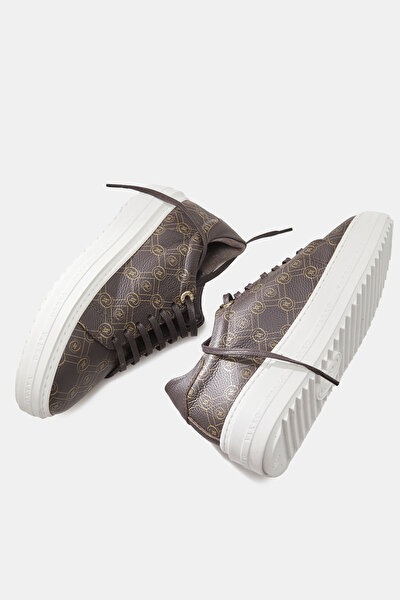 BEIGE MONOGRAM LEATHER SHOE 5