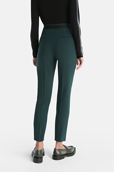 OIL GREEN SKINNY LEG TROUSERS 4
