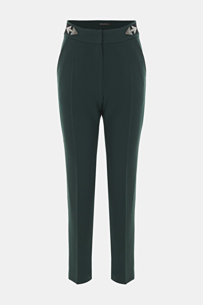 OIL GREEN SKINNY LEG TROUSERS 5