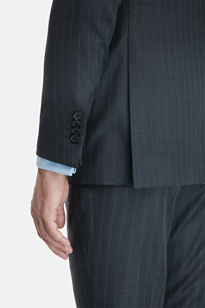 SMOKED SURPLICE NECKLINE (CROSS-OVER NECKLINE) WOOL/CASHMERE SUIT 3