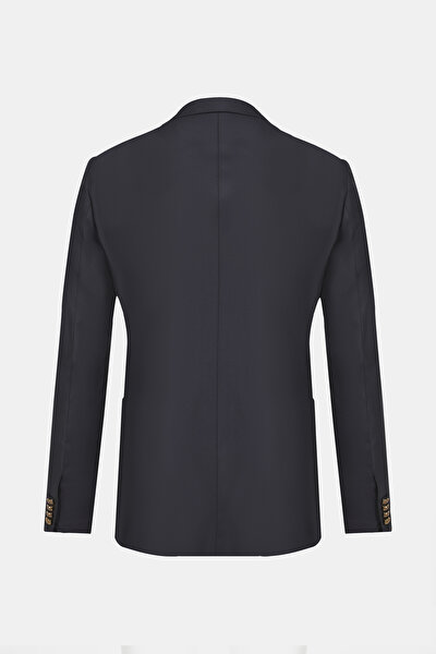 NAVY BLUE SURPLICE NECKLINE (CROSS-OVER NECKLINE) JACKET 5