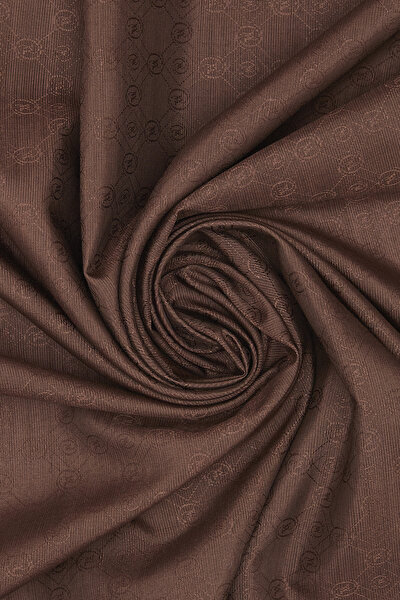 RED BROWN COTTON/SILK SCARF 3