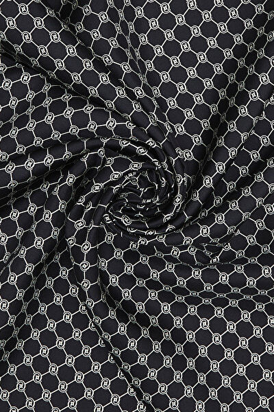 MONOGRAM DESENLİ TWILL EŞARP 3