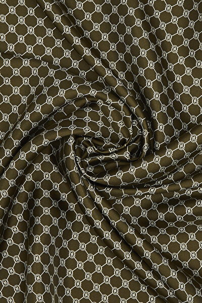 MONOGRAM DESENLİ TWILL EŞARP 3