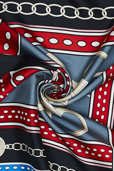 ANTHRACITE OBJECT DESIGN TWILL SCARF 3