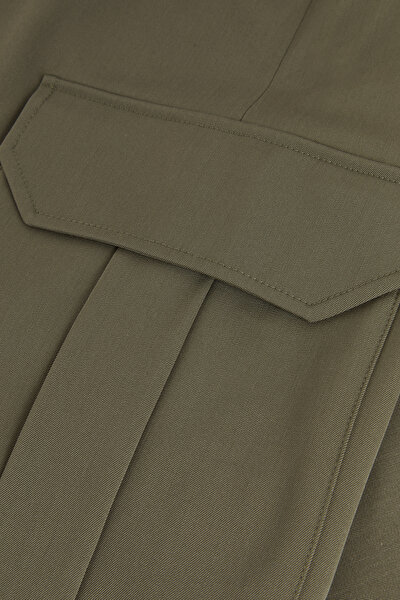KHAKİ STRAIGHT CUT TROUSERS 5