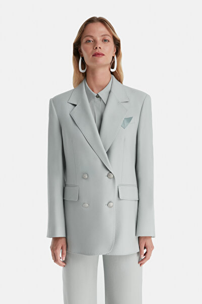 MİNT SURPLICE NECKLINE (CROSS-OVER NECKLINE) JACKET 3