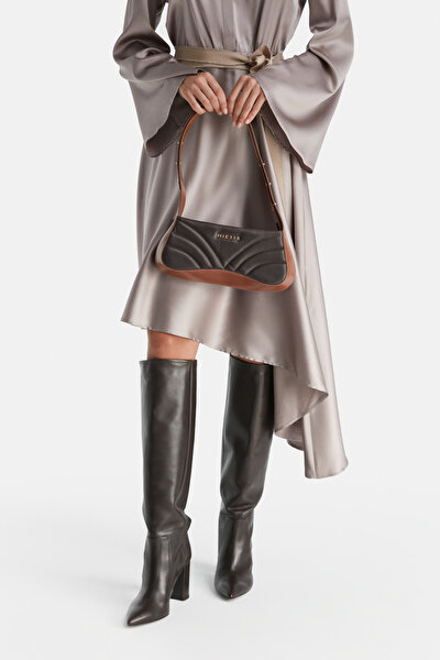 GREY LONG SLEEVE MİDİ DRESS 4