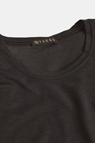 KOYU LACİVERT O YAKA UZUN KOLLU T-SHIRT 3