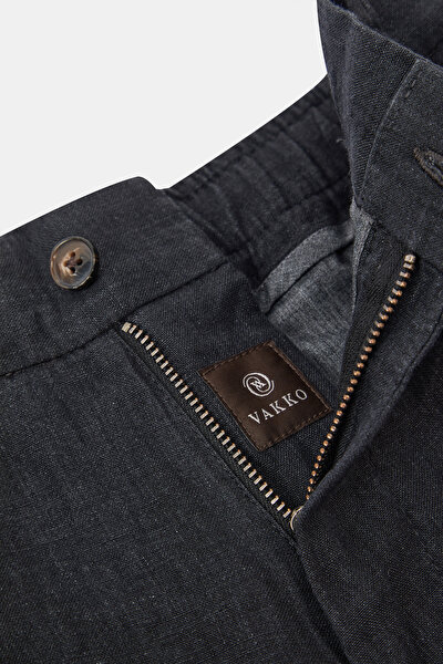 BLACK LINEN BERMUDA 3
