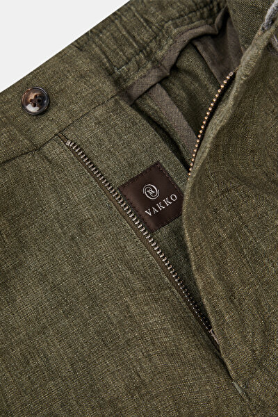KHAKI LINEN BERMUDA 3