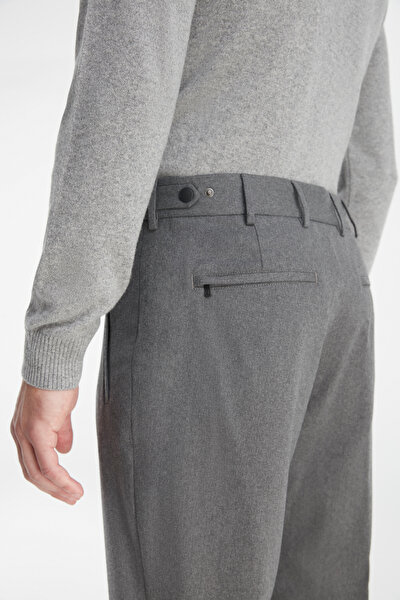 GRİ DÜZ FLANEL PANTOLON 3