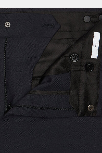 LACİVERT DÜZ FLANEL PANTOLON 5