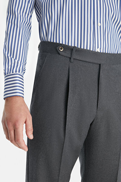 FÜME DÜZ FLANEL PANTOLON 4