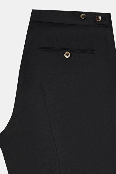 BLACK PLAIN FLANNEL TROUSERS 3
