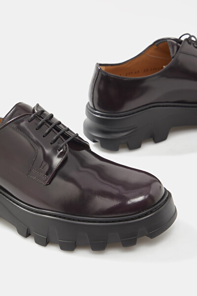 MAROON LEATHER SHOE 4