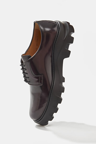 MAROON LEATHER SHOE 5