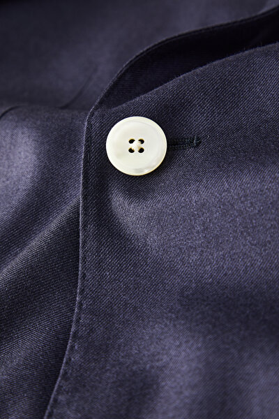 NAVY BLUE SURPLICE NECKLINE (CROSS-OVER NECKLINE) JACKET 4