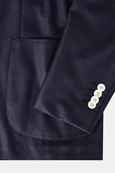 NAVY BLUE SURPLICE NECKLINE (CROSS-OVER NECKLINE) JACKET 5