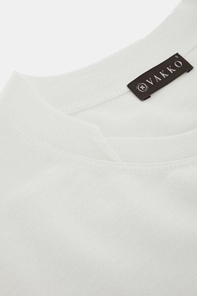 ECRU BASIC / ROUND NECKLINE SHORT SLEEVE TSHIRT 9