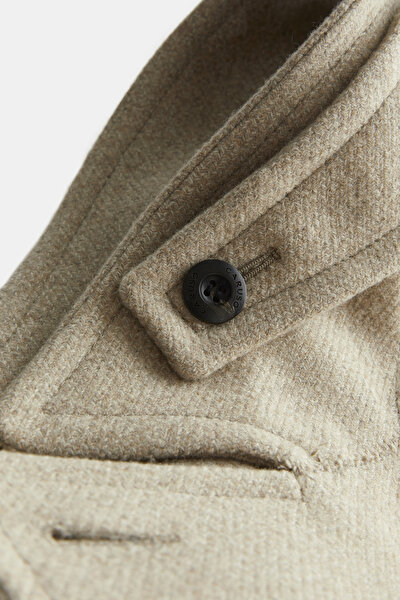 BEIGE WOOL/CASHMERE REEFER JACKET 8