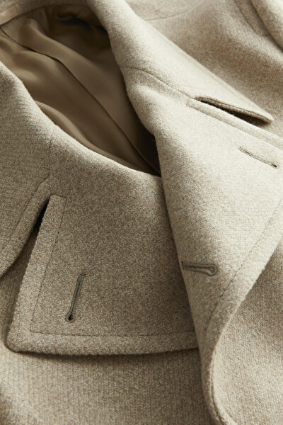 BEIGE WOOL/CASHMERE REEFER JACKET 9
