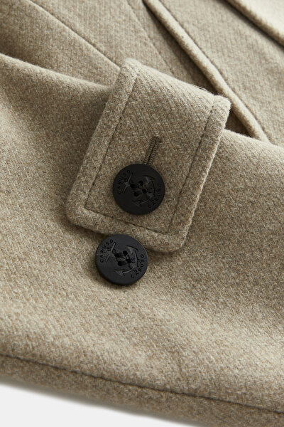 BEIGE WOOL/CASHMERE REEFER JACKET 10