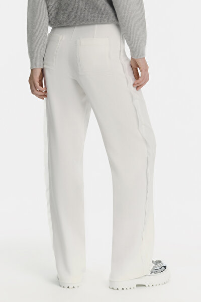 ECRU WIDE LEG TROUSERS 4