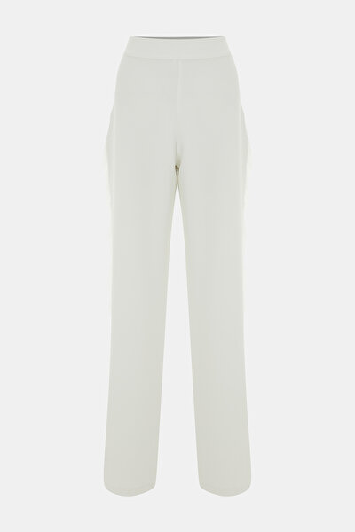 ECRU WIDE LEG TROUSERS 5