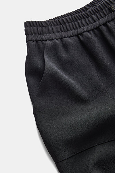 BLACK WIDE LEG TROUSERS 3