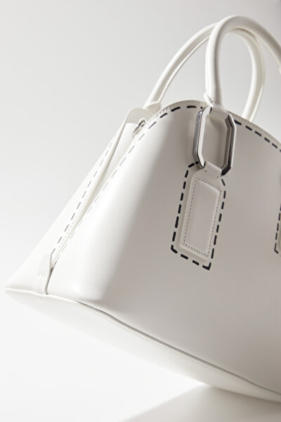 WHITE ECO LEATHER BAG 9