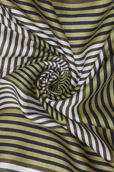 BROWN GEOMETRIC DESIGN VOILE SILK GAVROŞ 3