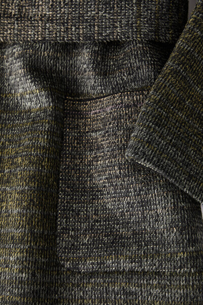 MULTICOLOR WOOL BELOW THE KNEE REEFER JACKET 4